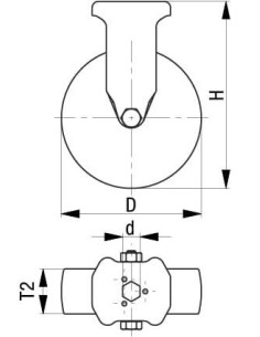 BKRA-VPA 80K-EL-FA antistatinis ratukas 80 mm 2