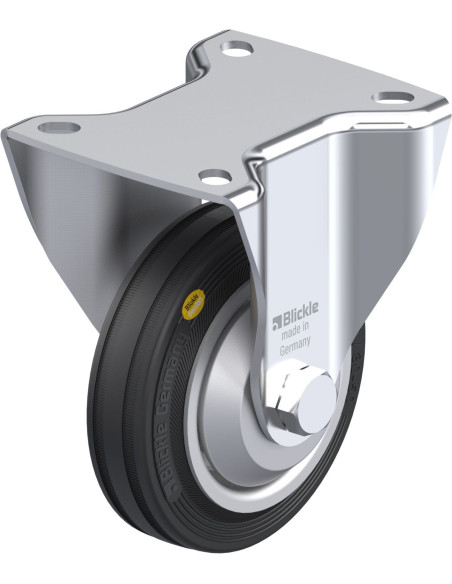 BK-RD 100R-1-FA fiksuotas ratukas dengtas guma