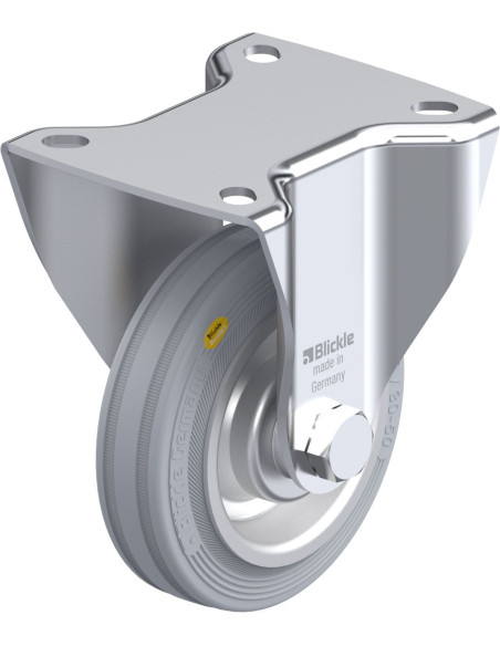 BK-RD 100R-1-VLI fiksuotas ratukas dengtas guma