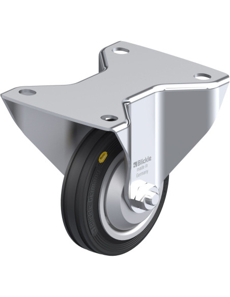 BK-RD 100R-3-FA fiksuotas ratukas dengtas guma