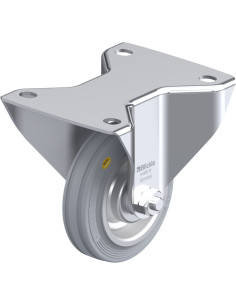 BK-RD 100R-3-VLI fiksuotas ratukas dengtas guma