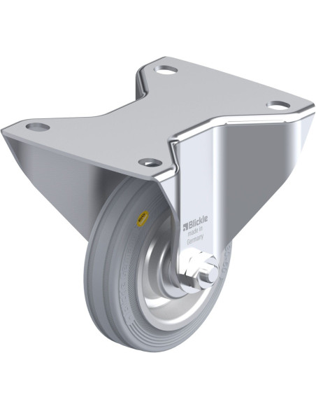 BK-RD 100R-3-VLI fiksuotas ratukas dengtas guma