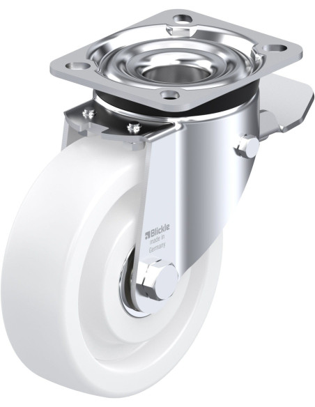 LK-SPO 125K-1-ST sintetinis pasukamas ratukas su stabdžiais