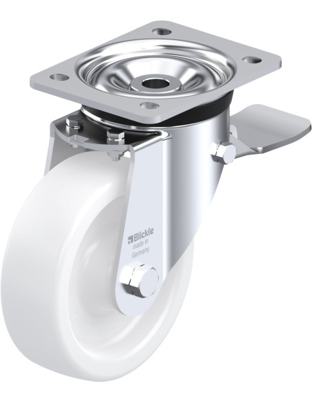 LK-SPO 150G-ST sintetinis pasukamas ratukas su stabdžiais