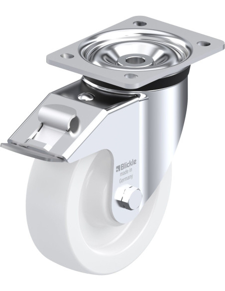 LK-SPO 160G-FI sintetinis pasukamas ratukas su stabdžiais