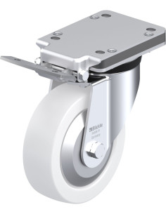 LK-SPO 160G-IS-FA sintetinis pasukamas ratukas su stabdžiais