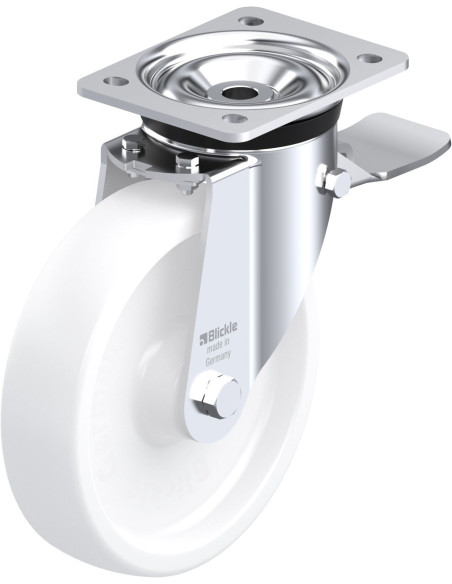 LK-SPO 201G-ST sintetinis pasukamas ratukas su stabdžiais