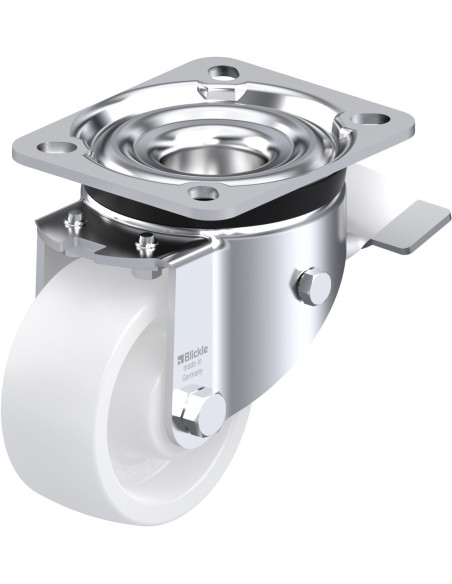 LK-SPO 80G-ST sintetinis pasukamas ratukas su stabdžiais