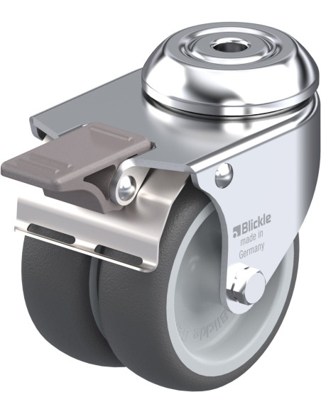 LMDA-PATH 75G-FI - Dvigubas pasukamas poliuretano ratukas