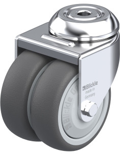 LMDA-PATH 75KF - Dvigubas pasukamas poliuretano ratukas, 75