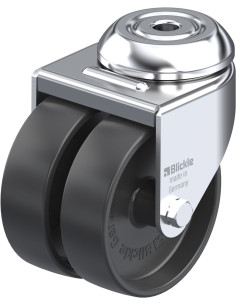 LMDA-POA 75G - Dvigubas pasukamas ratukas 75 mm