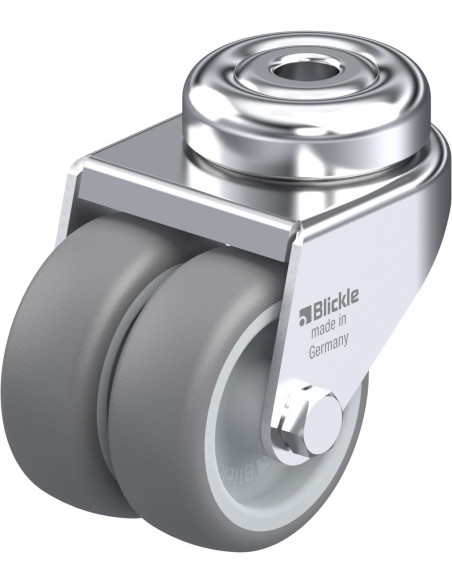 LMDA-TPA 50G dvigubas pasukamas ratukas su gumos ratais