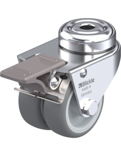 LMDA-TPA 50G-FI dvigubas pasukamas ratukas su gumos ratais