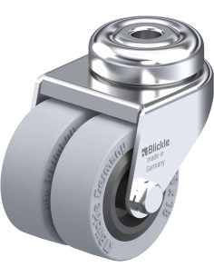 LMDA-VPA 50G dvigubas pasukamas ratukas su guminiais ratais