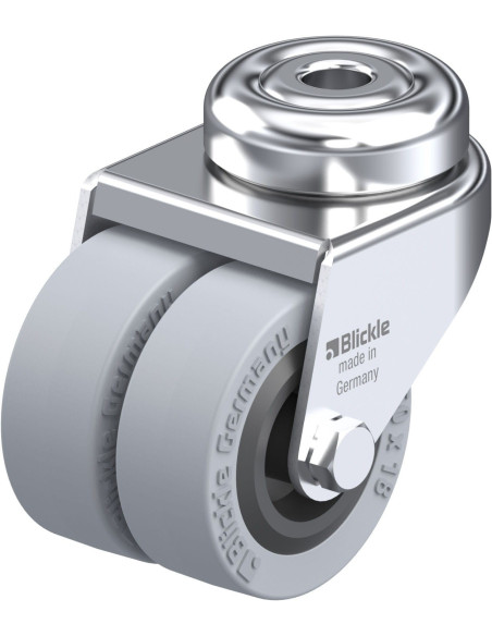 LMDA-VPA 50G dvigubas pasukamas ratukas su guminiais ratais