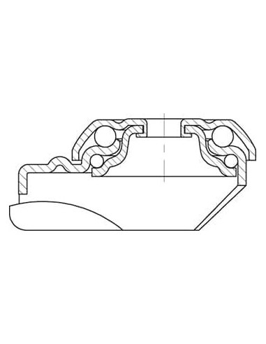 LMDA-VPA 75G-FI dvigubas pasukamas ratukas, 75 mm, 100 kg