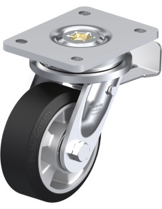 LO-ALEV 127K-ST pasukamas ratukas su stabdžiais, 125 mm