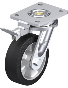 LO-ALEV 150K-RI4 - pasukamas ratukas su stabdžiais, 150 mm
