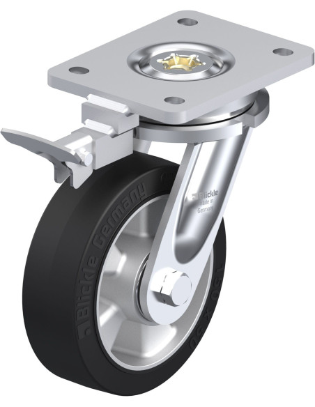 LO-ALEV 150K-RI4 - pasukamas ratukas su stabdžiais, 150 mm