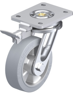 LO-ALEV 150K-SG-RI4 pasukamas ratukas su stabdžiais, 150 mm