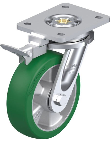 LO-ALST 160K-RI4 poliuretano ratukas su stabdžiais