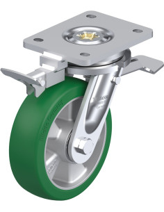 LO-ALST 160K-ST-RI4 poliuretano pasukamas ratukas su