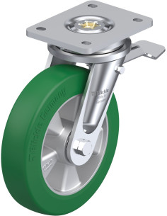 LO-ALST 200K-ST pasukamas poliuretano ratukas su stabdžiais