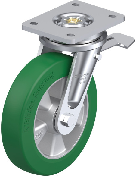 LO-ALST 200K-ST pasukamas poliuretano ratukas su stabdžiais