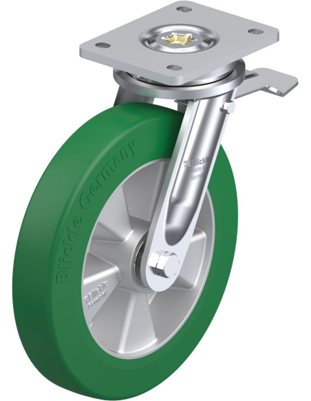 LO-ALST 250K-ST poliuretano ratukas su stabdžiais