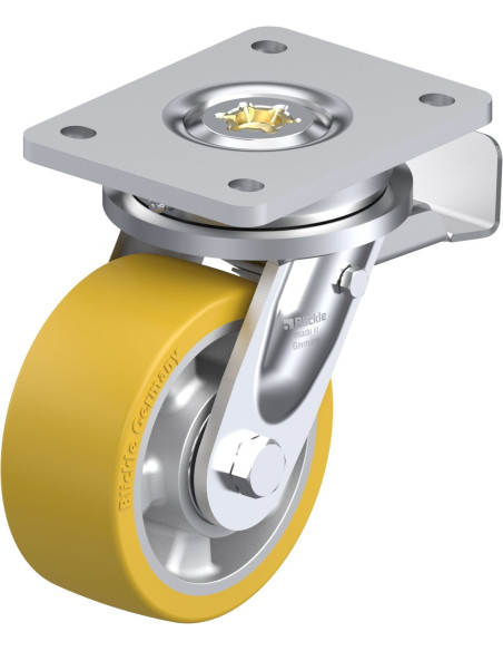 LO-ALTH 127K-ST pasukamas poliuretano ratukas su stabdžiais