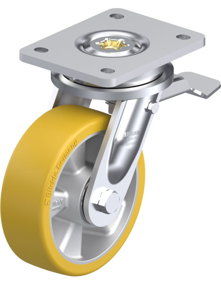 LO-ALTH 150K-ST pasukamas poliuretano ratukas su stabdžiais