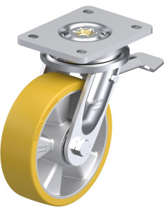 LO-ALTH 160K-ST poliuretano ratukas su stabdžiais