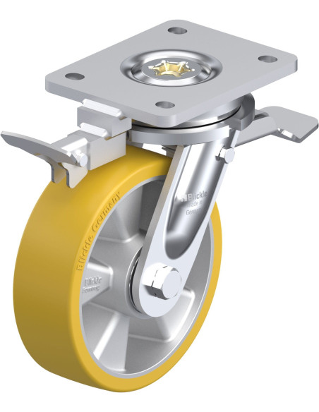 LO-ALTH 160K-ST-RI4 poliuretano ratukas su stabdžiais