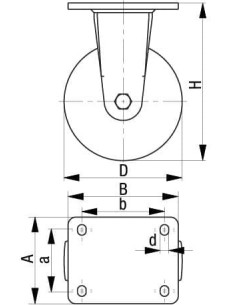 BO-ALEV 250K-EL antistatinis ratukas 250 mm 2