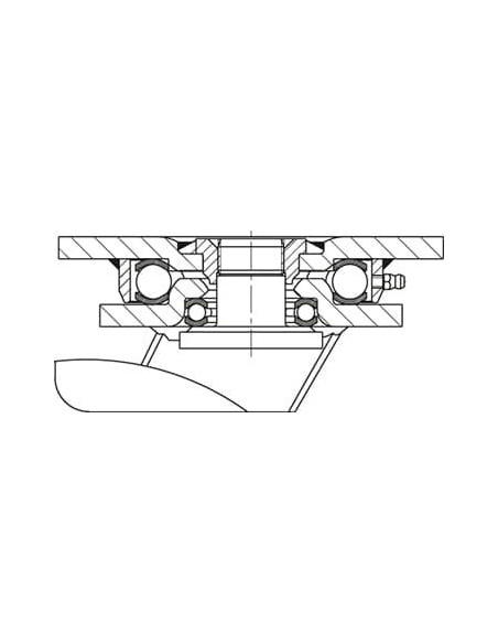 LO-ALTH 200K-AS-RI4 - 200 mm antistatinis poliuretaninis