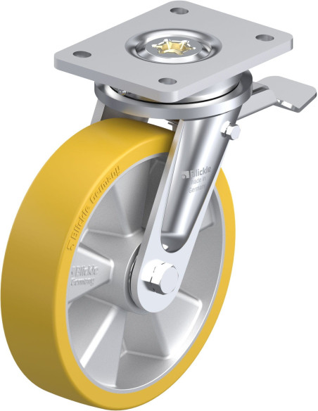 LO-ALTH 200K-ST poliuretano ratukas su stabdžiais