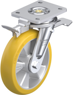 LO-ALTH 200K-ST-CO-RI4 poliuretano ratukas su stabdžiais