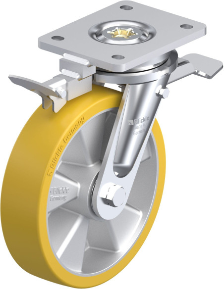 LO-ALTH 200K-ST-RI4 poliuretano ratukas su stabdžiais