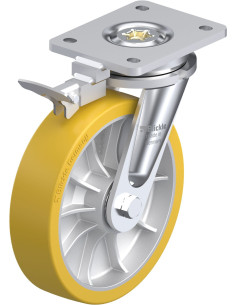 LO-ALTH 202K-RI4 poliuretano pasukamas ratukas su stabdžiais