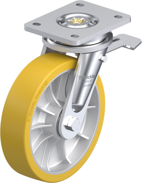 LO-ALTH 202K-ST poliuretano ratukas su stabdžiais