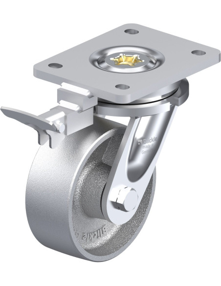 LO-G 127G-RI4 pasukamas ratukas su stabdžiais, 125 mm