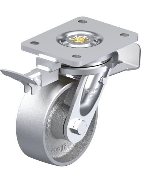 LO-G 127G-ST-RI4 - 125 mm plieninis pasukamas ratukas su