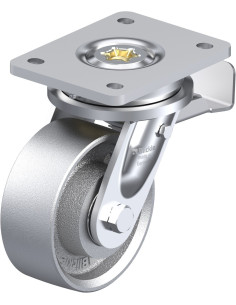 LO-G 127K-ST pasukamas ratukas su stabdžiais, 125 mm