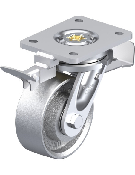 LO-G 127K-ST-RI4 pasukamas ratukas su stabdžiais, 125 mm