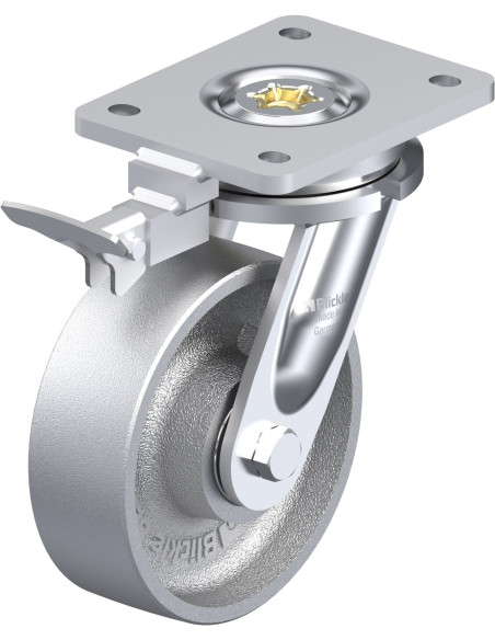 LO-G 150K-RI4 pasukamas ratukas su stabdžiais, 150 mm