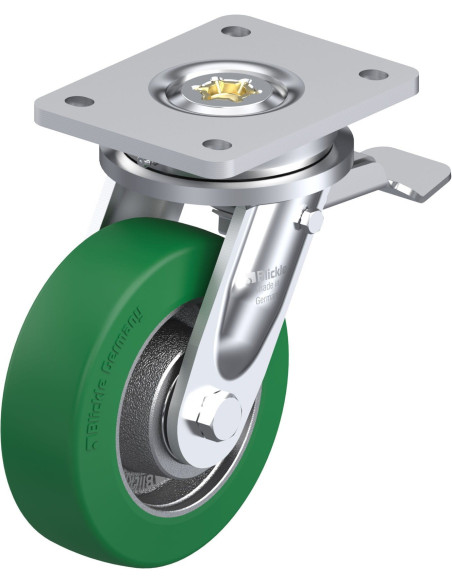 LO-GST 150K-ST poliuretano ratukas su stabdžiais