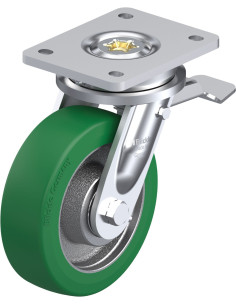 LO-GST 160K-ST poliuretano ratukas su stabdžiais