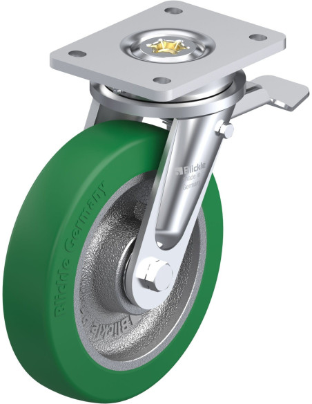 LO-GST 200K-ST poliuretano ratukas su stabdžiais