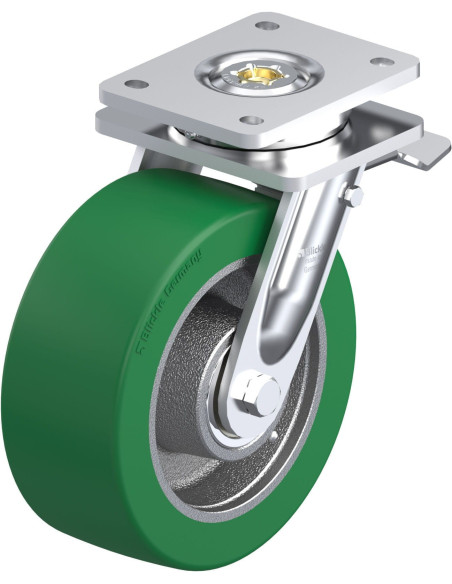 LO-GST 202K-ST poliuretano ratukas su stabdžiais