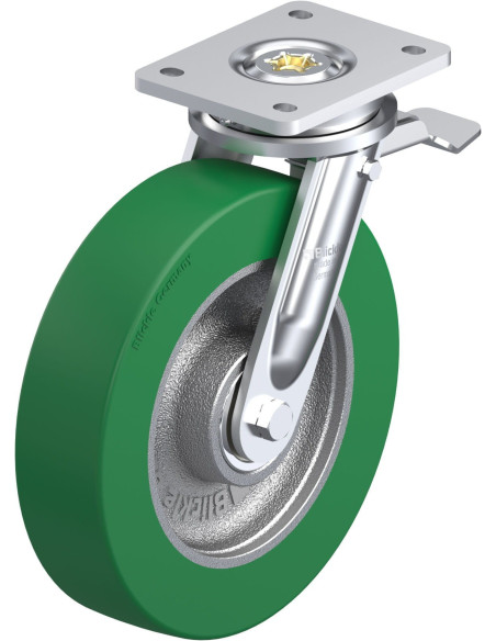 LO-GST 250K-ST poliuretano ratukas su stabdžiais